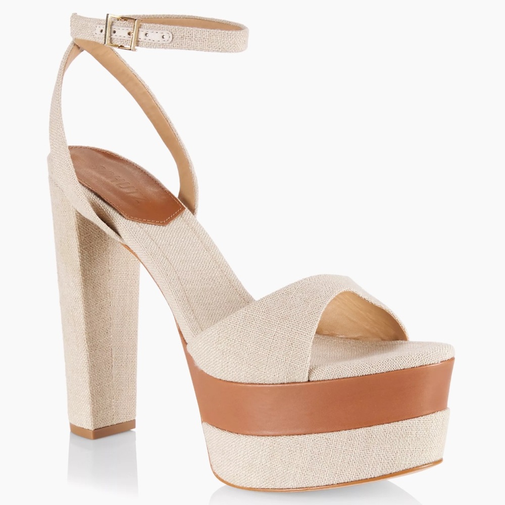 Schutz Kaila Woven Platform Sandals